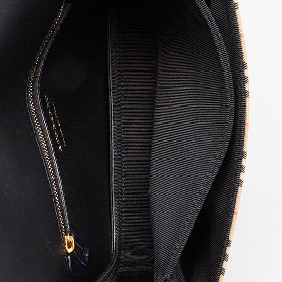 NWT BURBERRY RUNWAY LINK CHECK SHOULDER BAG WITH LEATHER TRIM - Picture 6 of 11